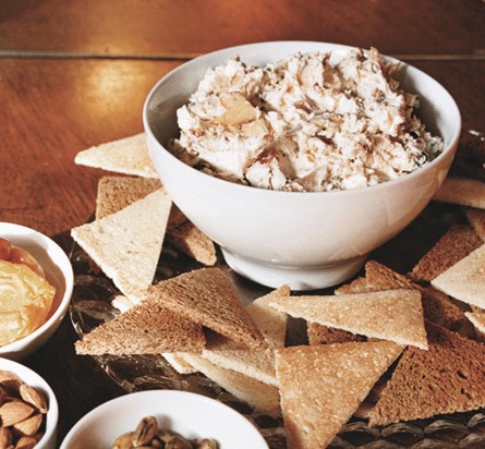 Smoked Trout Dip With Toast Points, Nuts, And Dried Fruit