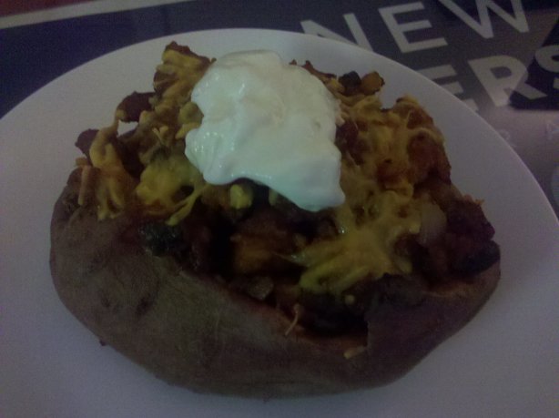 Veggie Low-cal Bbq Twice Baked Sweet Potato