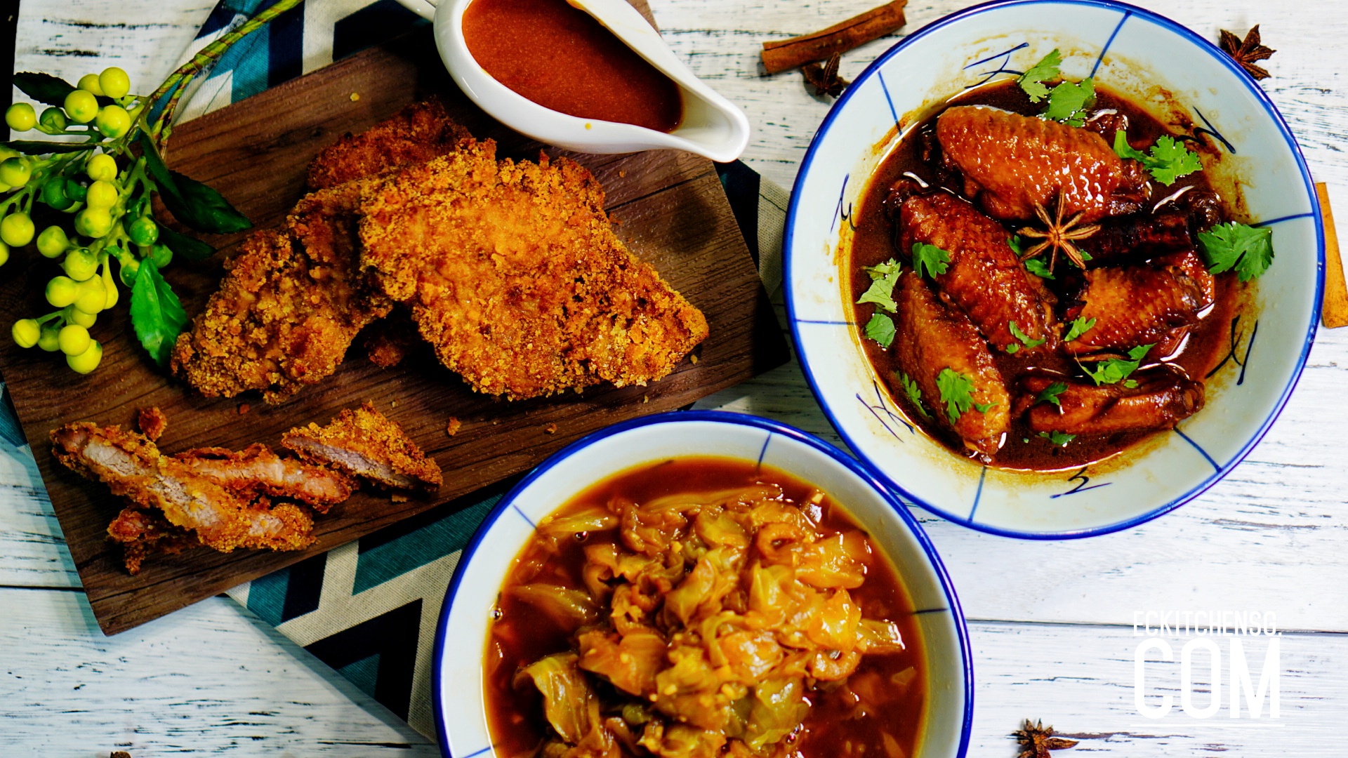 Hainanese Curry Rice with Scissors Cut Hainanese Pork Chop