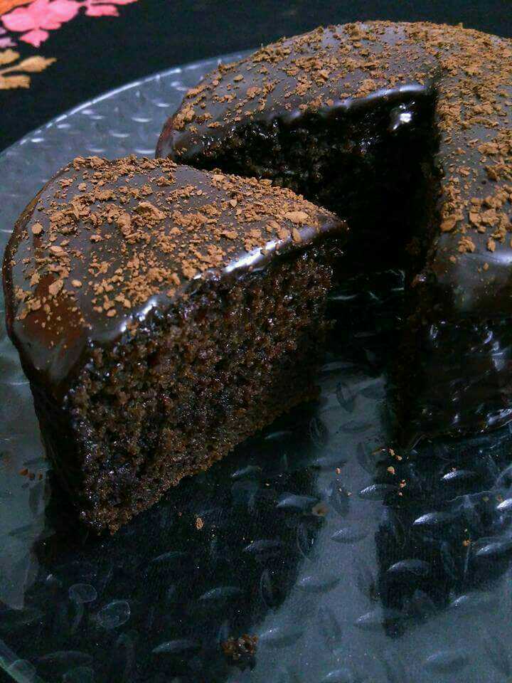 Eggless Whole Wheat Chocolate Cake 