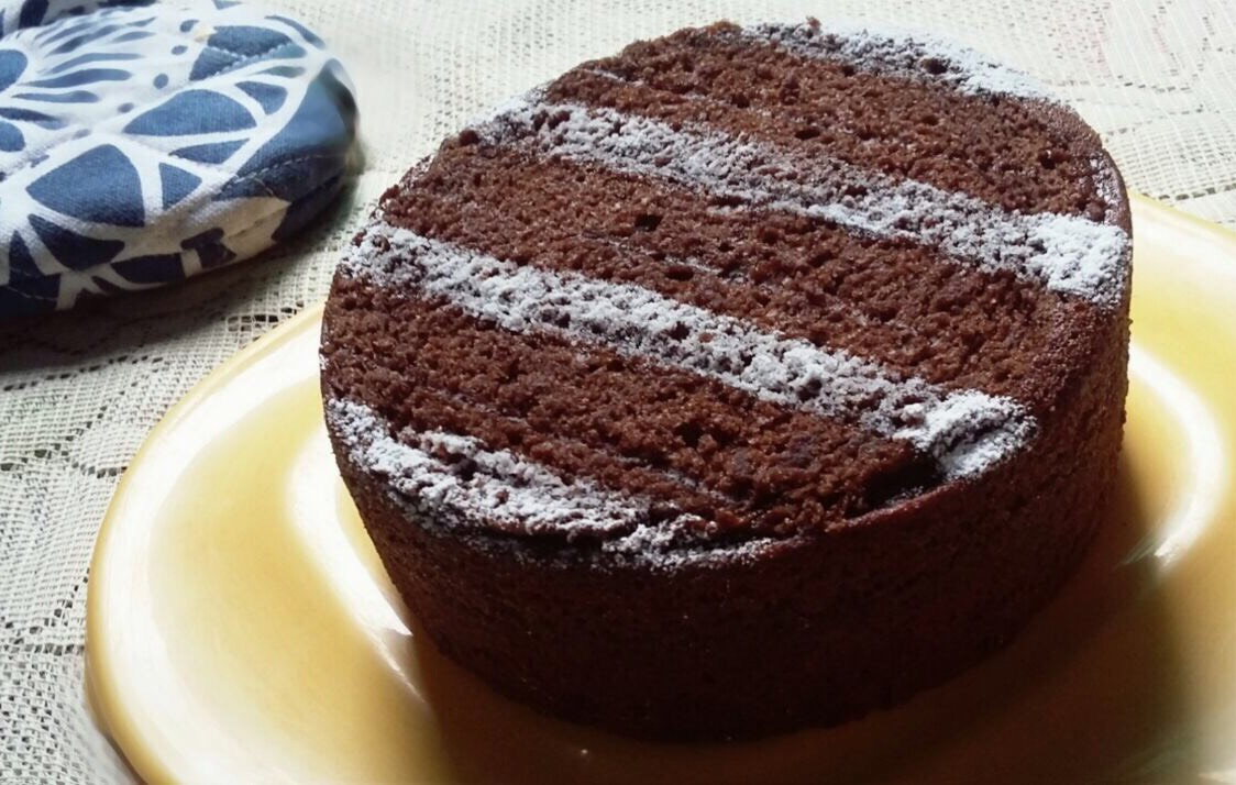 eggless chocolate sponge cake using cream