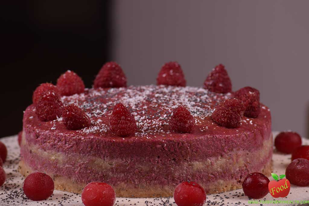 Vegan Raspberry Cashew Cake