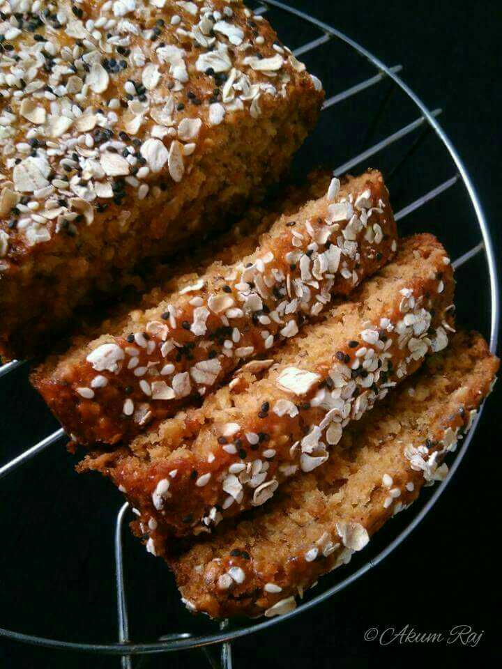 Banana Oats Loaf Cake 