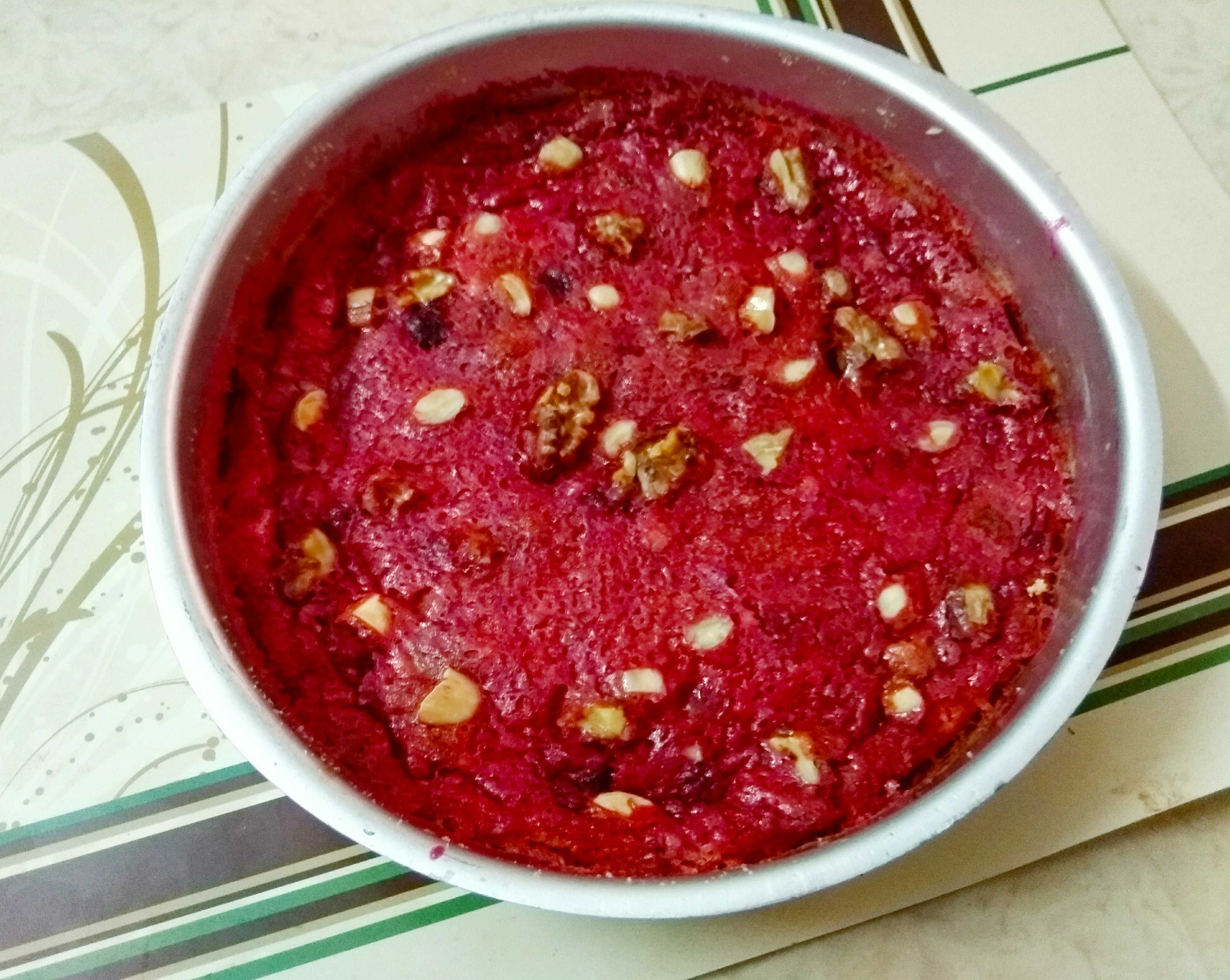 Nutty Beet bread Pudding