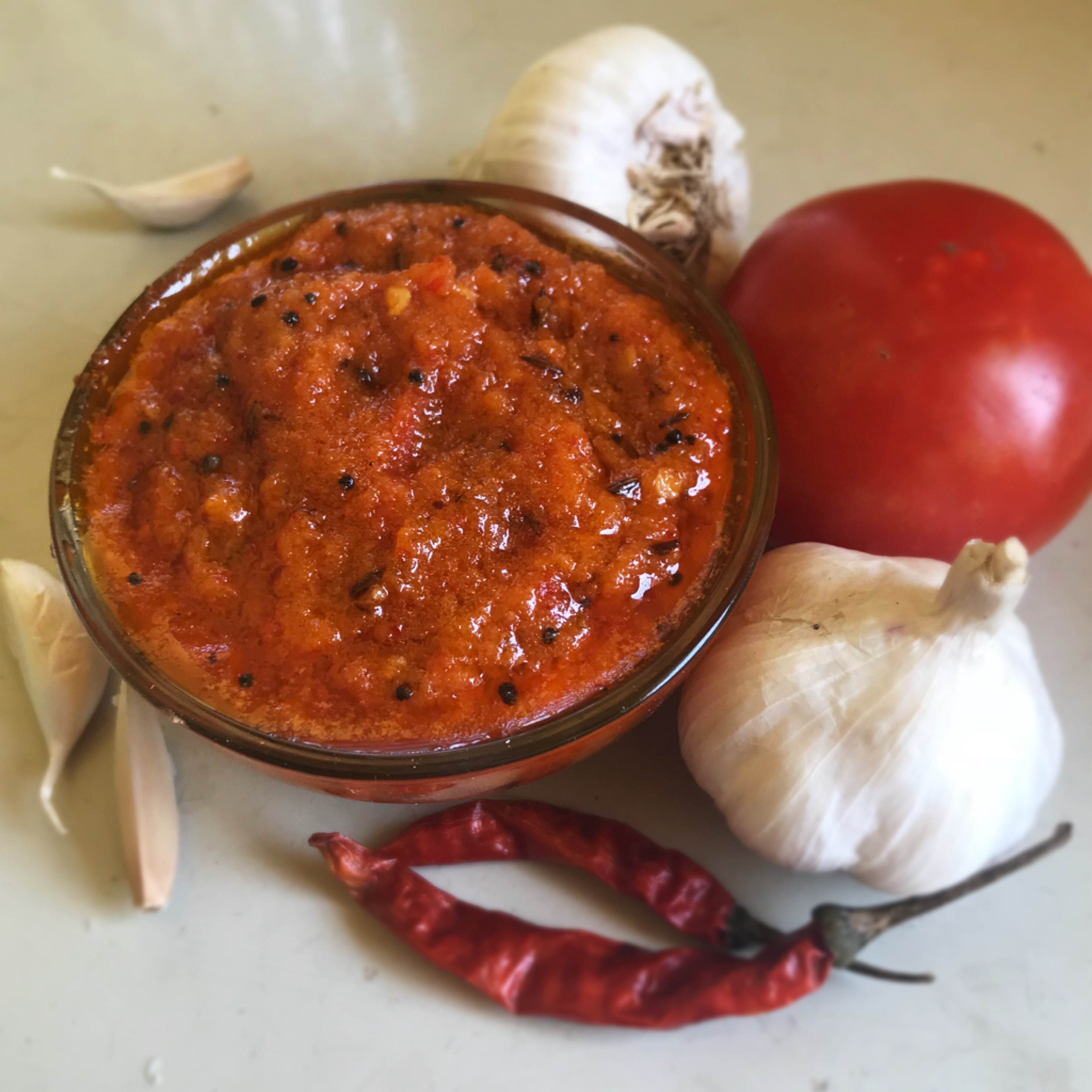 tomato garlic chutney