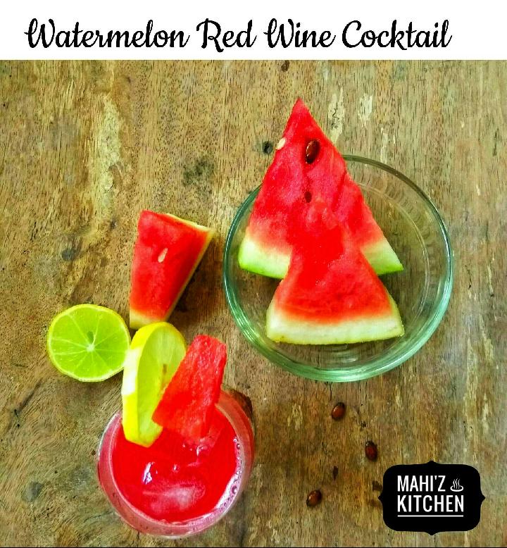 Watermelon Red Wine Cocktail