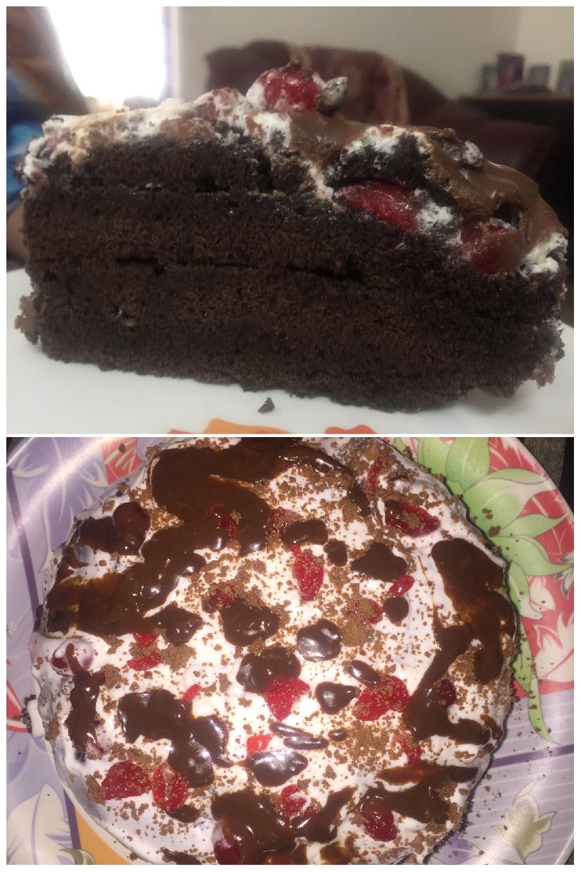 Black Forest pastry using pressure cooker 