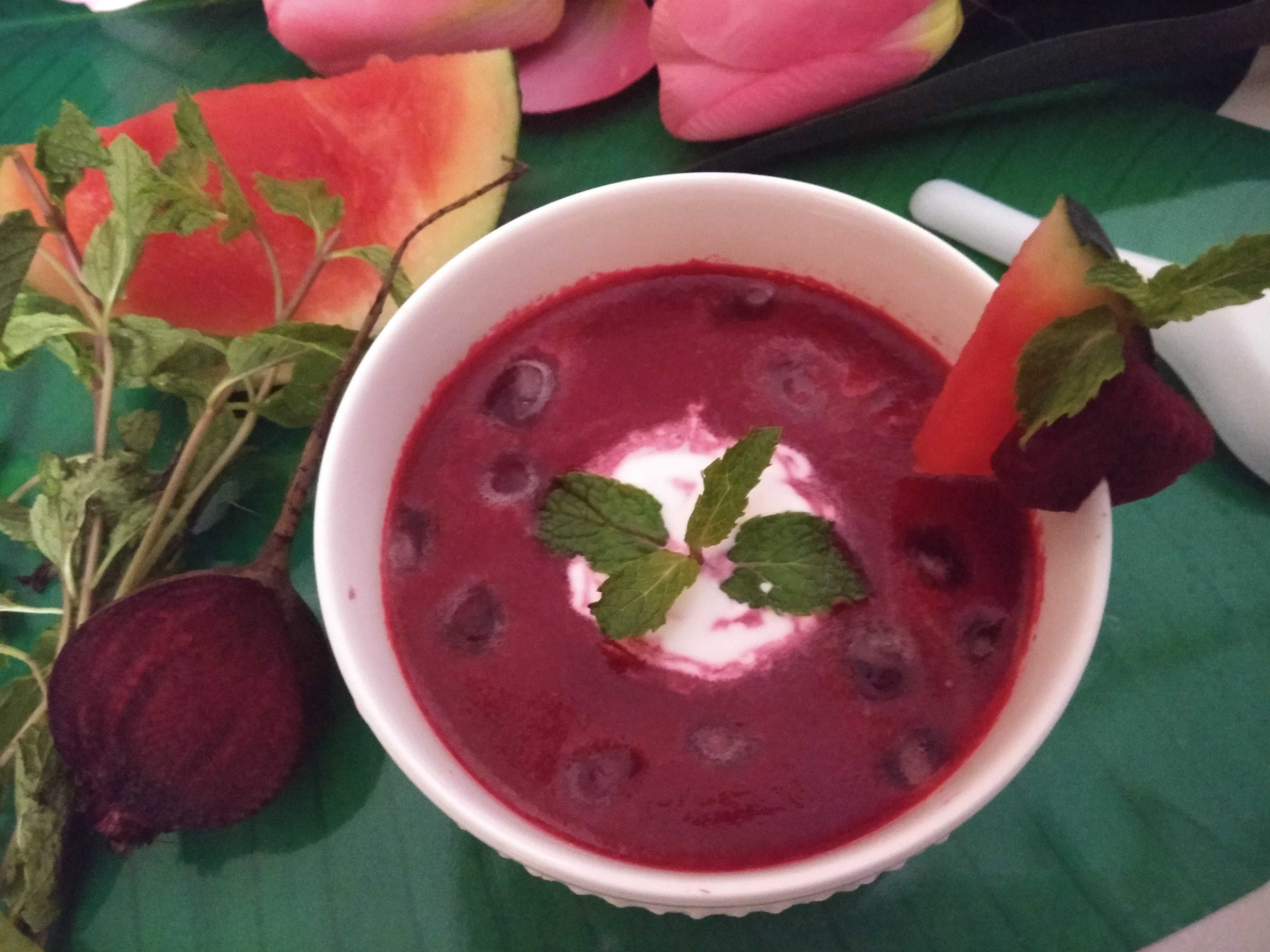 Chilled Watermelon And Beetroot Soup