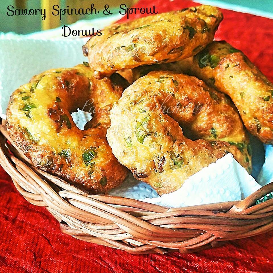 Savory Spinach & Sprout Donuts