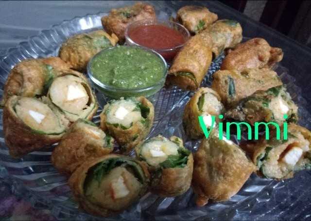 Spinach Paneer Rolls 