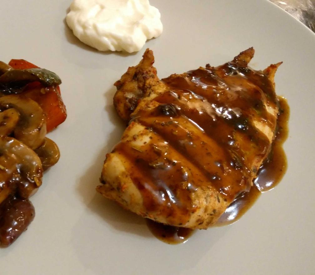 Grilled Chicken Breast With Barbeque Sauce