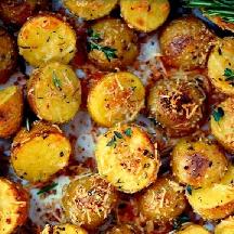 OVEN ROASTED HERB AND GARLIC PARMESAN POTATOES