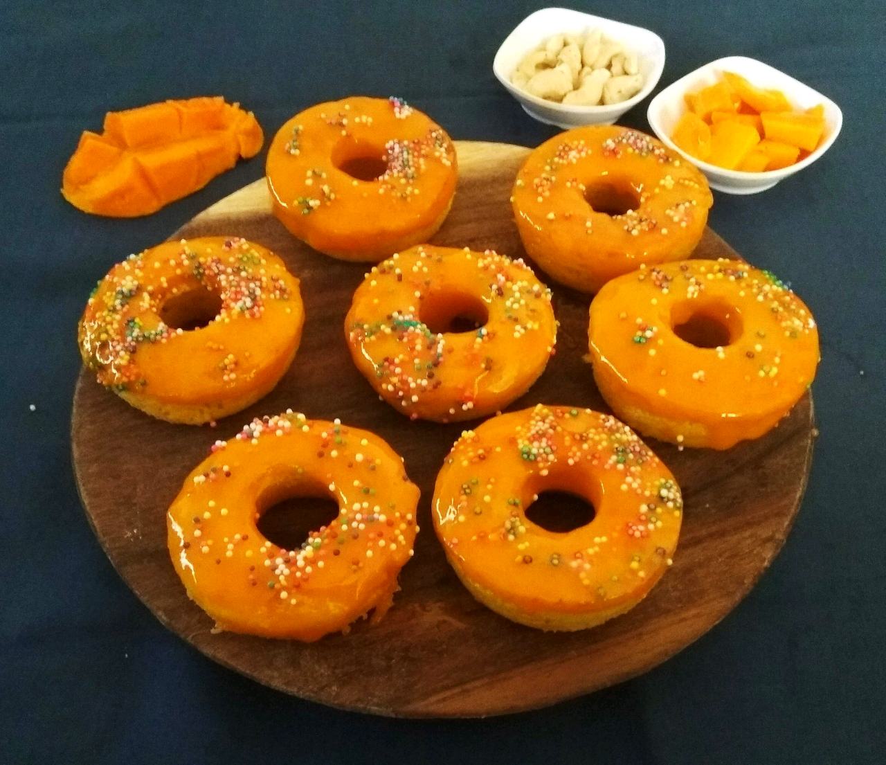 Baked Mango Donuts With Mango Glaze