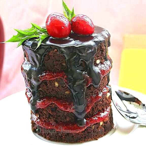 Dark Chocolate Cranberry Brown Rice Cake