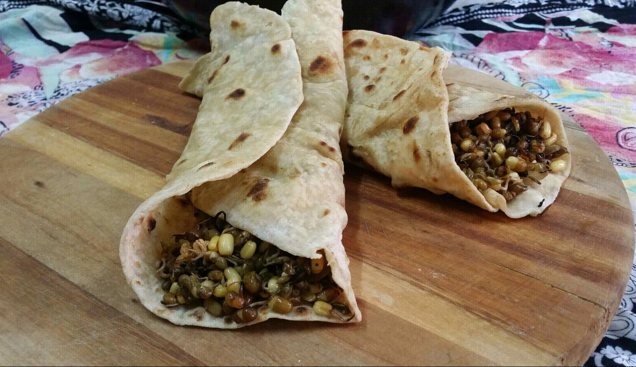 Moong Sprout Wraps