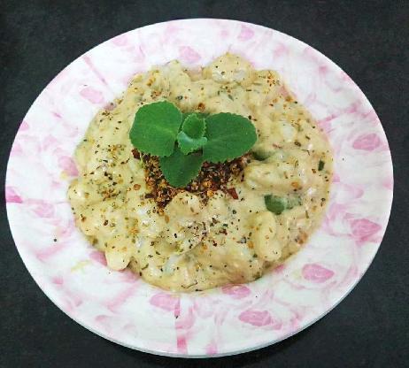 HOME MADE RICE FLOUR WHITE SAUCE PASTA 