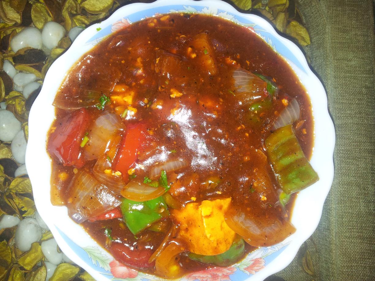 Chilly paneer in gravy