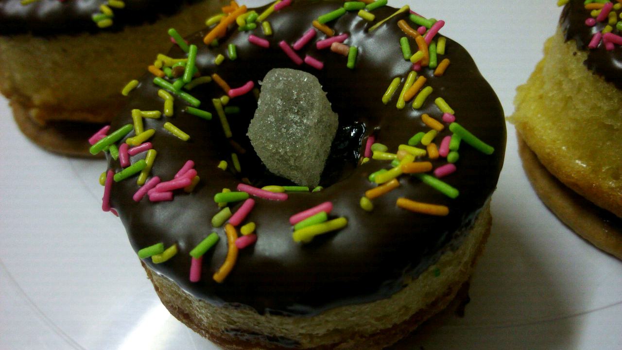 Baked Donut Cupcake With Ganache