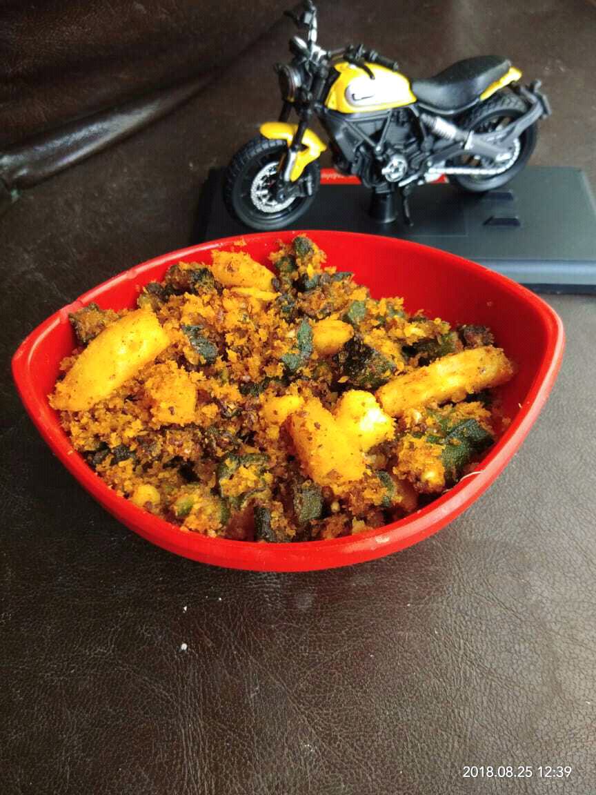 Potato Bindi Coconut Fry