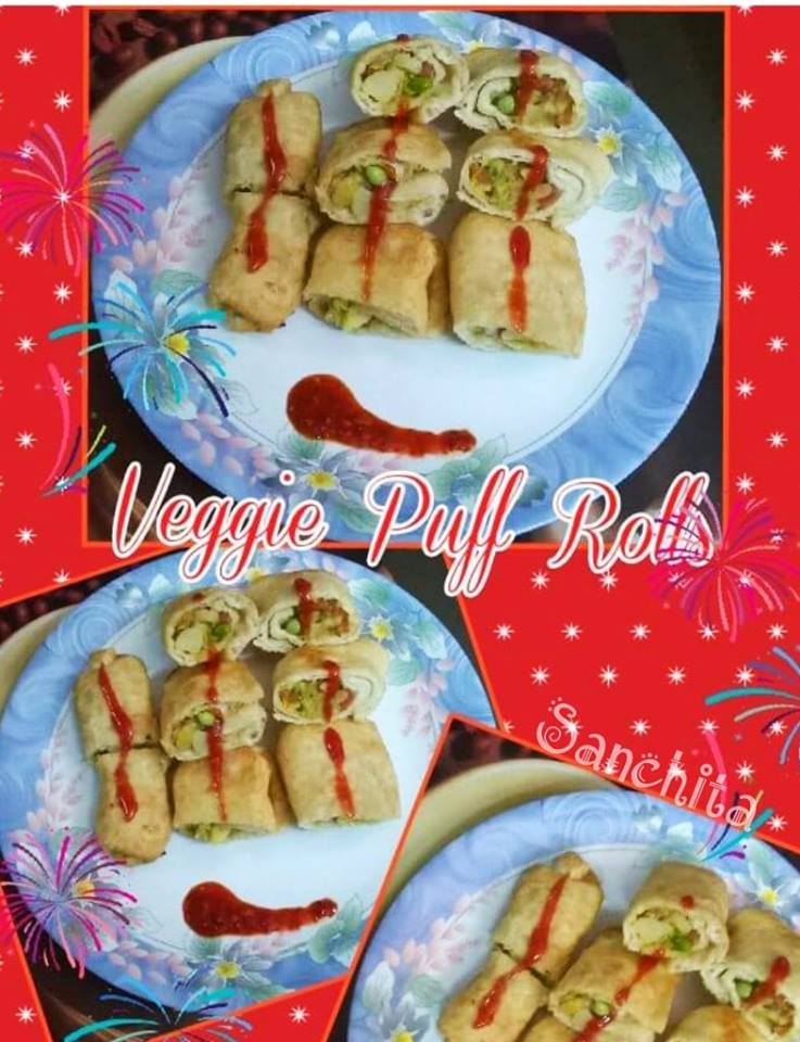 Veggie puff rolls