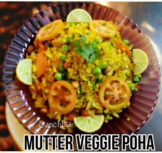 Mutter veggie poha