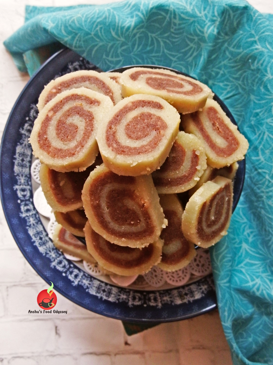 Khoya Badaam Chocolate Pinwheels