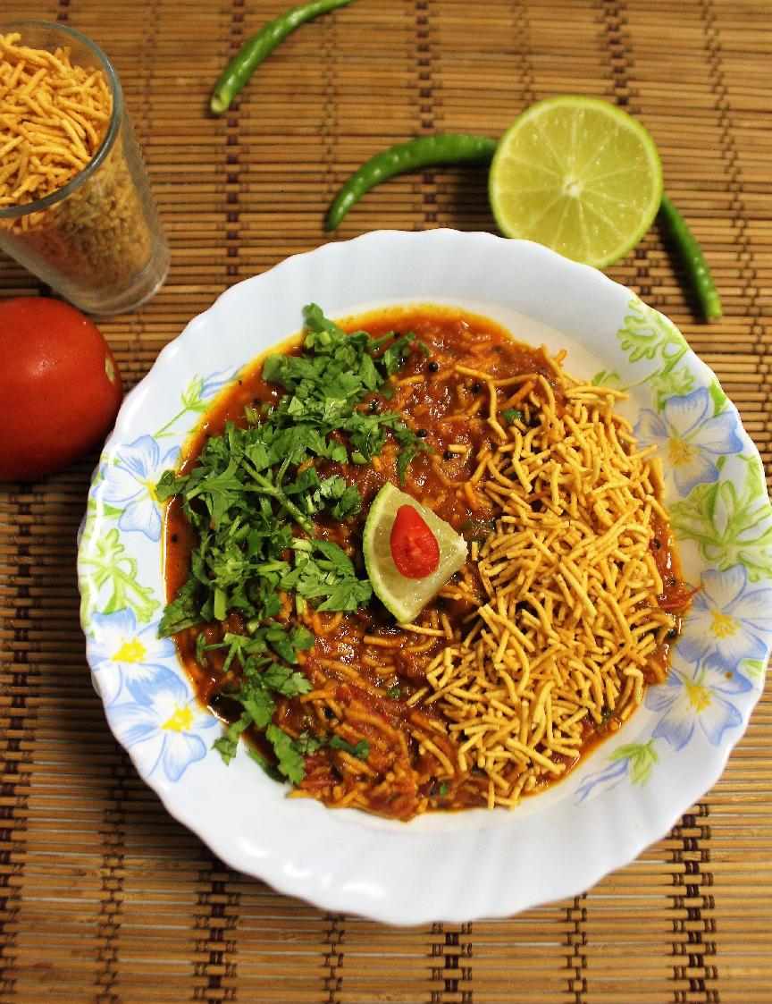 Sev Tameta Nu Shaak (Traditional Gujarati Side Dish)