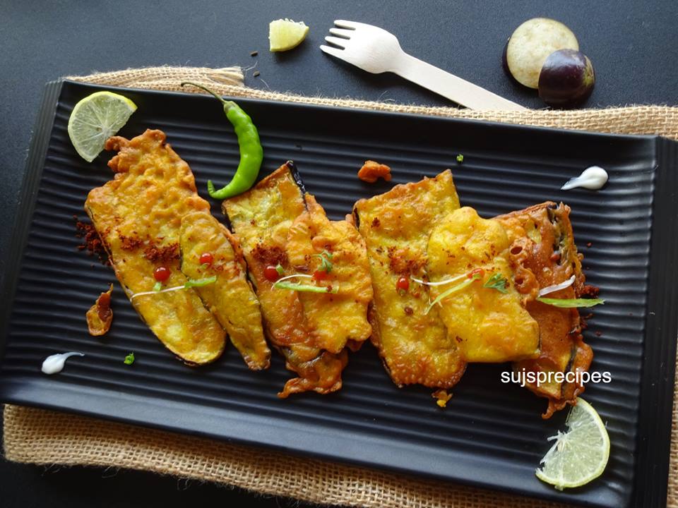 Beguni or Brinjal Fritters