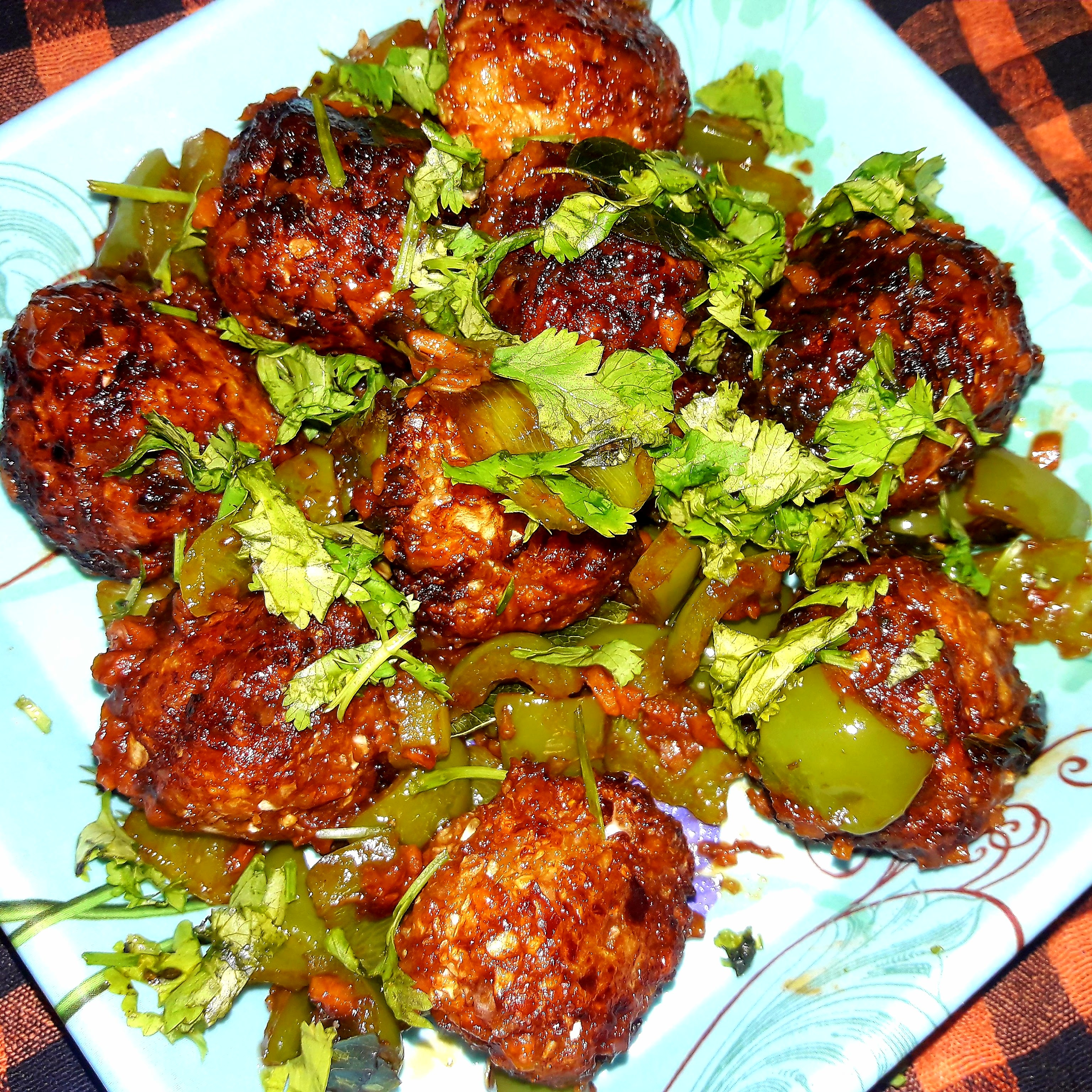 DRY  CABBAGE   MANCHURIAN   (It is a chinese dish with a Indian twist. ) 