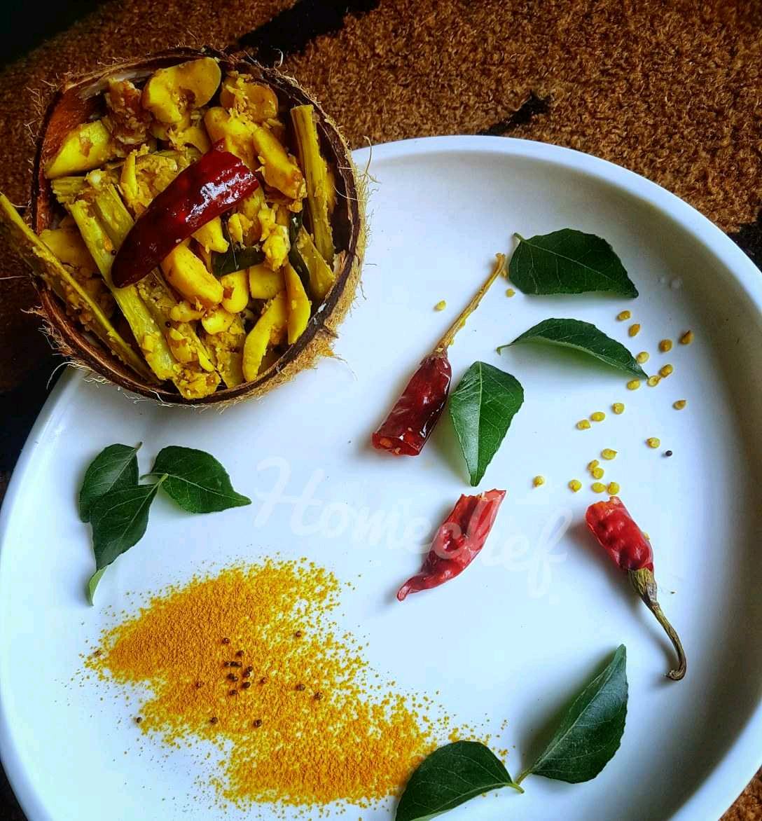 Muringakaya Chakkakuru Thoran / Drumstick n jackfruit Seeds Stir Fry