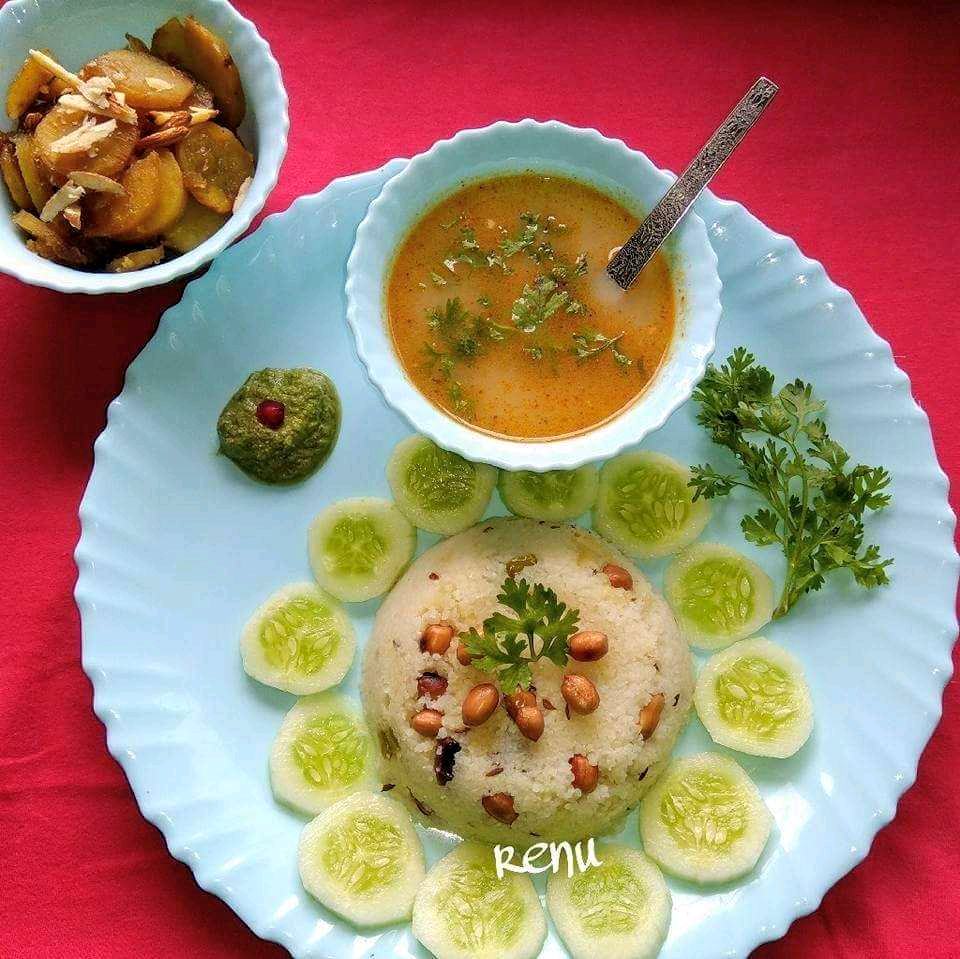 Vari Bhaat And Aamti (Falahari Meal)