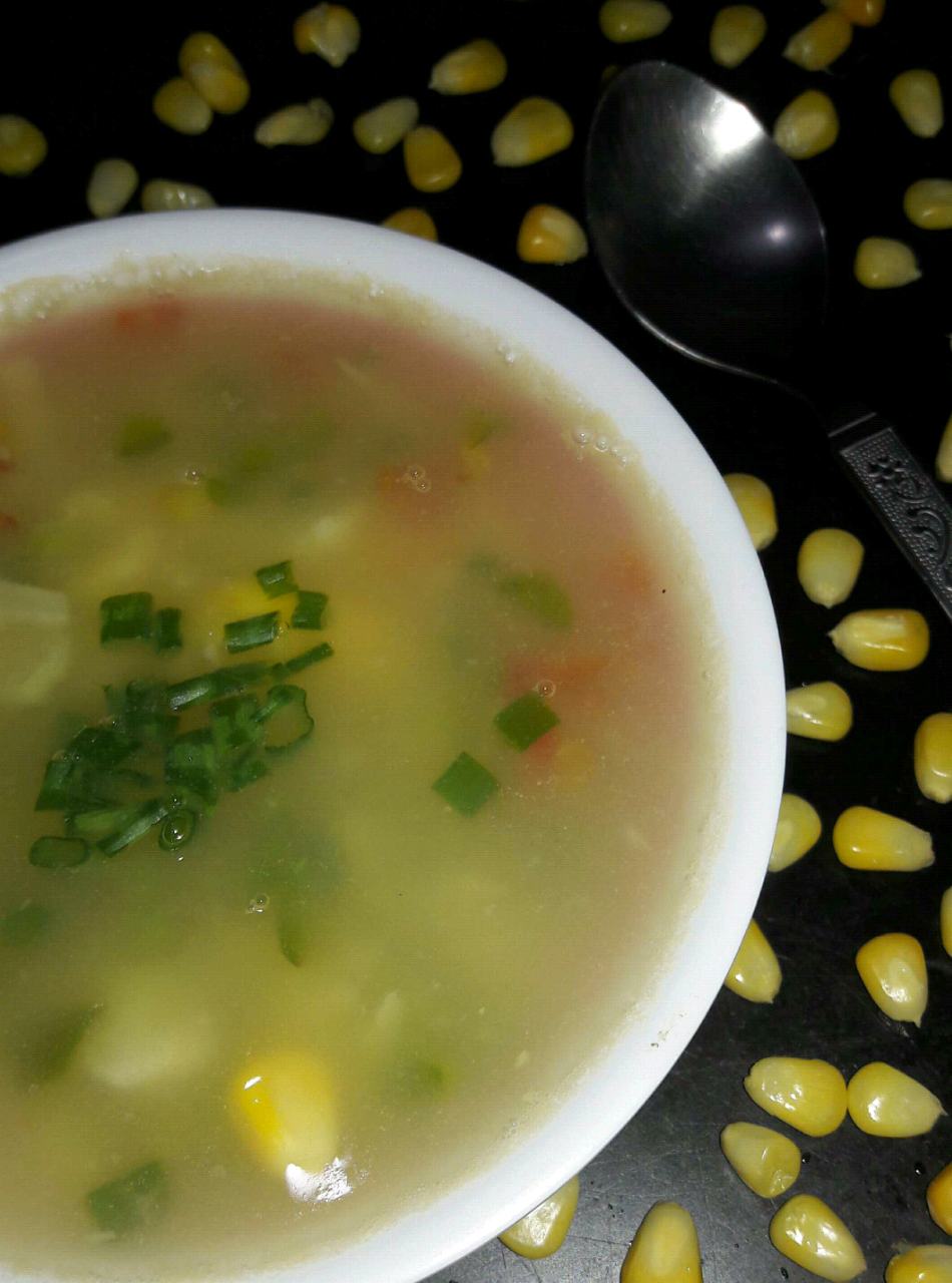 Sweet corn vegetable soup