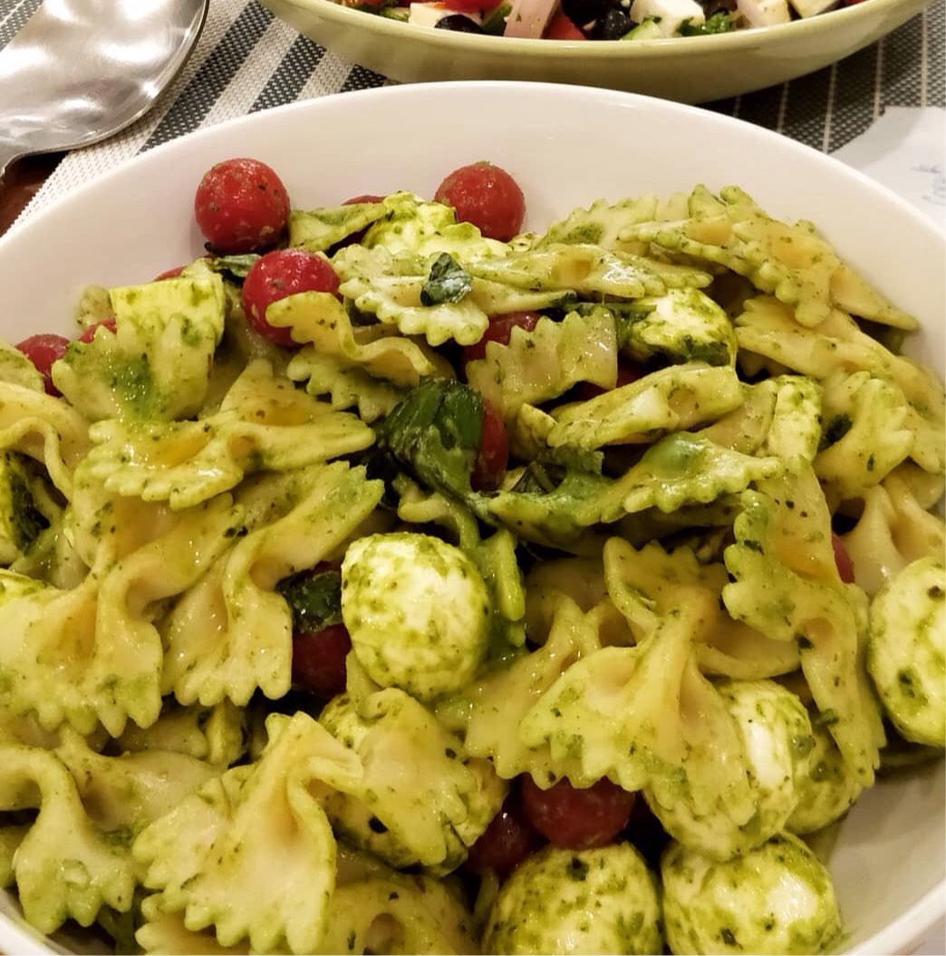 Pesto Farfelle Pasta Salad