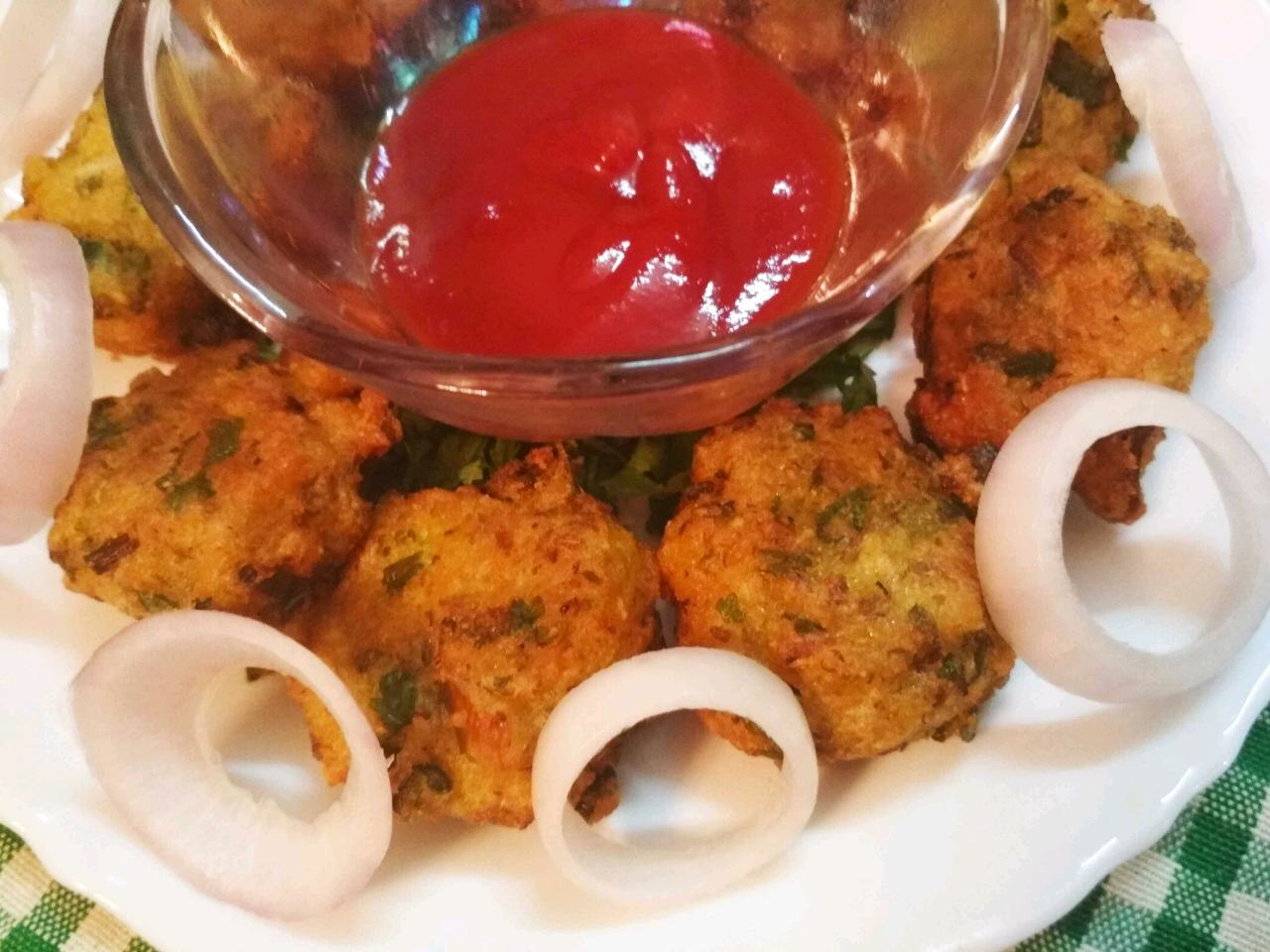 Spring Onion Moong Dal Fritters