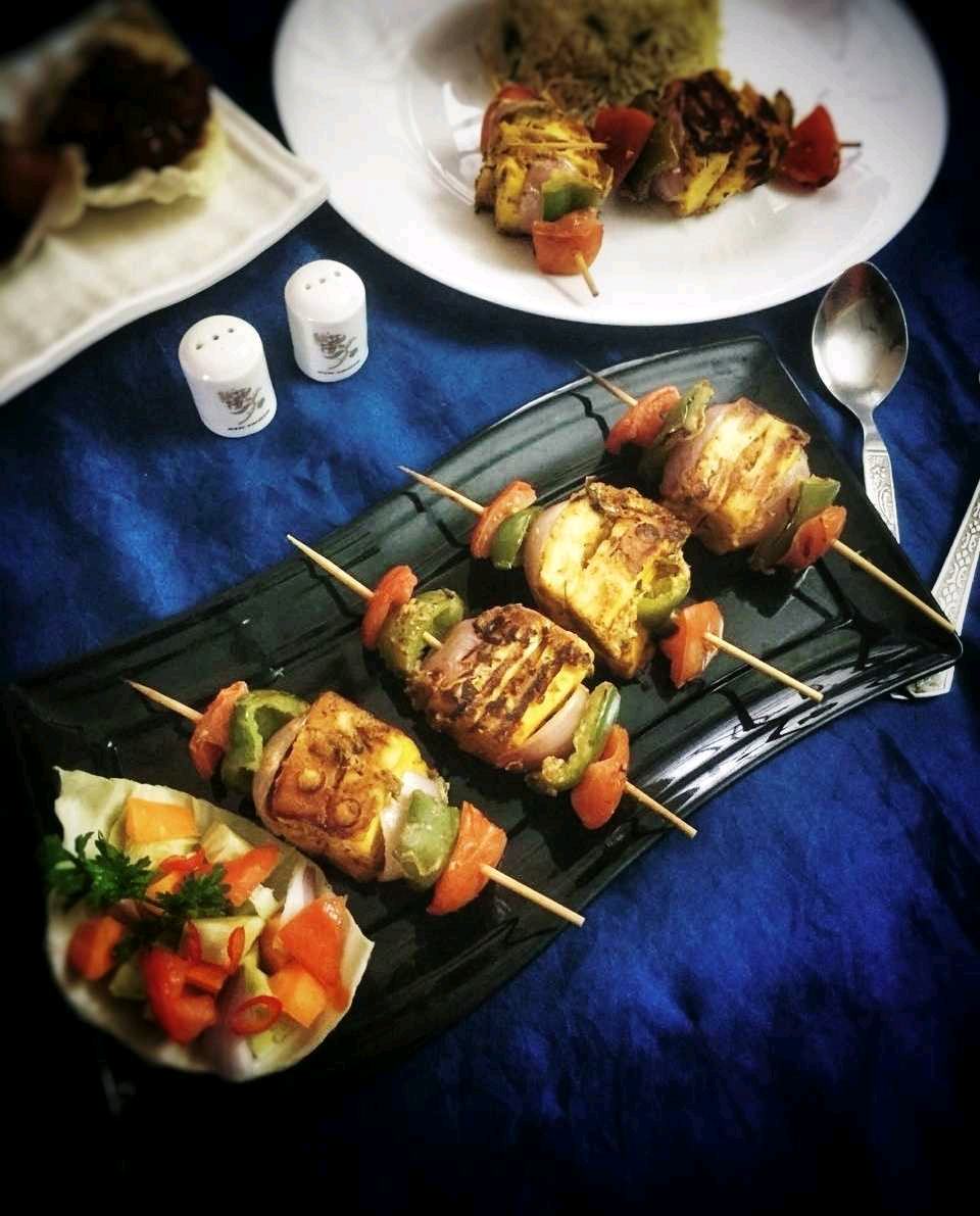 Stuffed Pineapple Achari Paneer Tikka