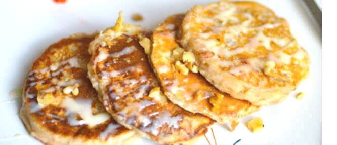 Banana Walnut Pancake With Coconut Flakes