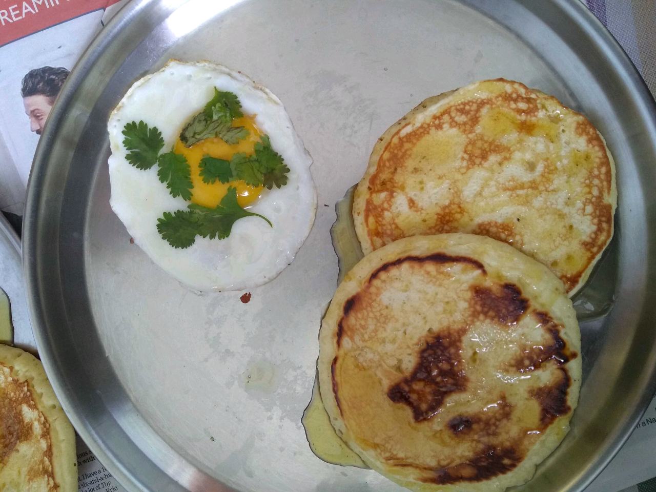 Egg Pancakes With Egg Pouch