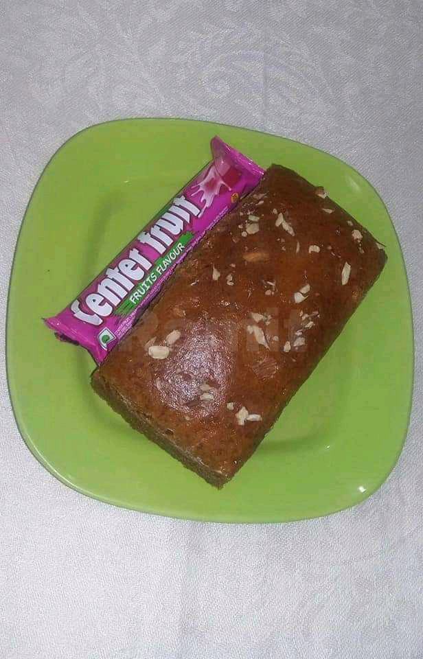 "CHEWING GUM PULP CAKE"....( A Cake Which Doesn't Need Essence Because Chewing Gum Pulp Already Has Full Flavour In Itself)