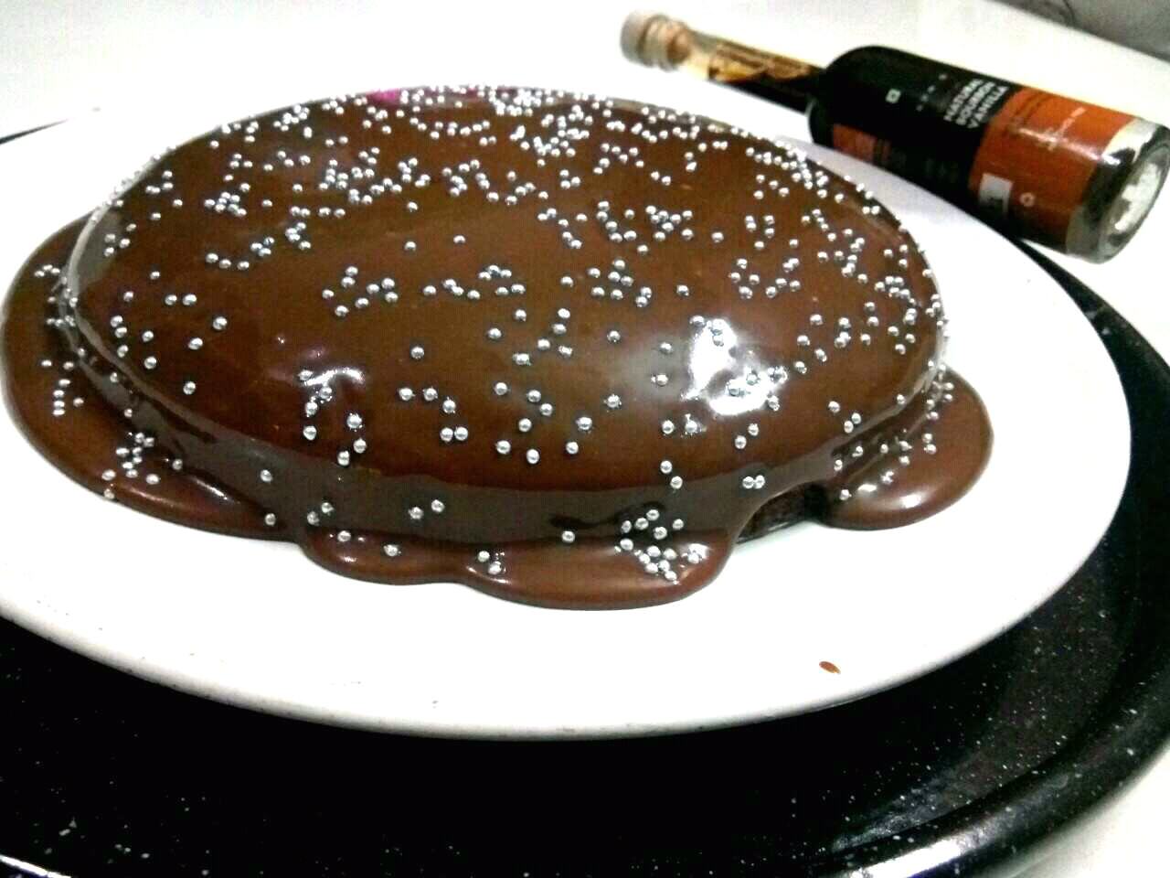 Eggless Chocolate Cake with Ganache