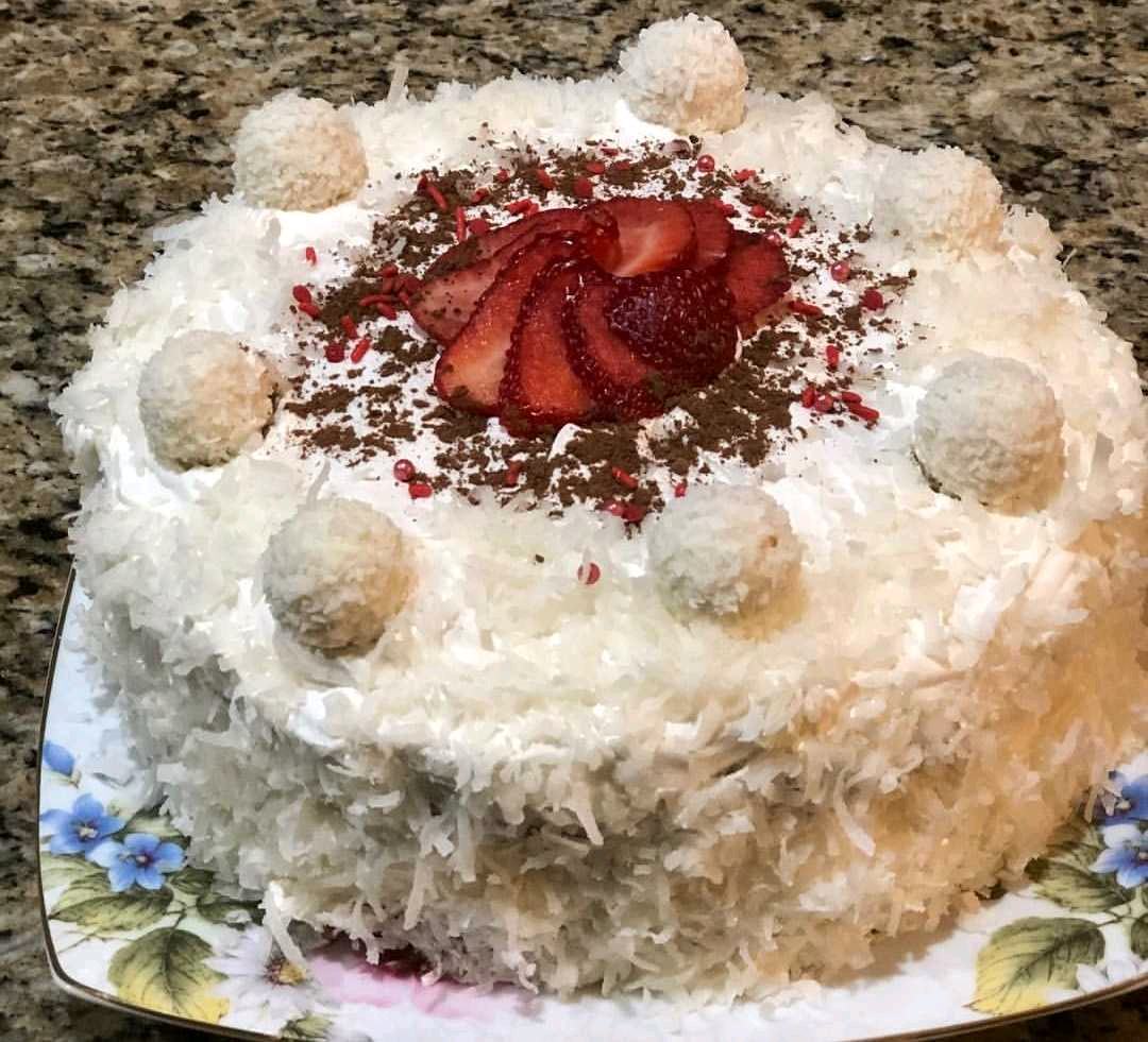 Coconut Laddoo Cake