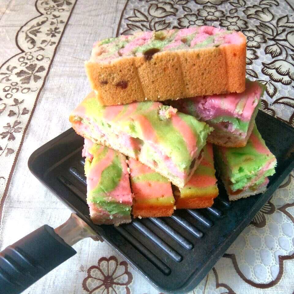 Eggless colourful cake