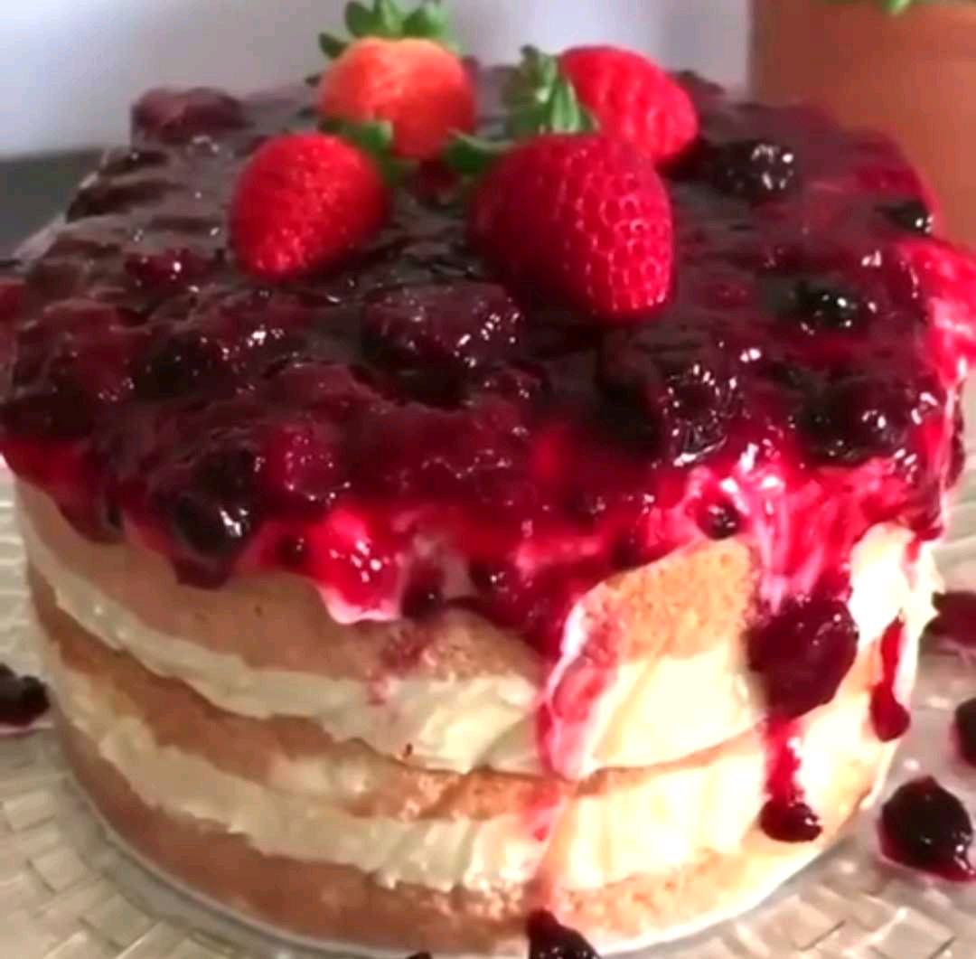 Strawberry Glazed Cake