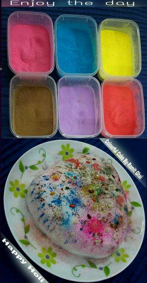 Colourful Holi Cake 