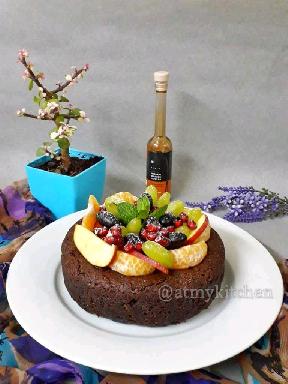 Chocolate Wine Fruit Cake 