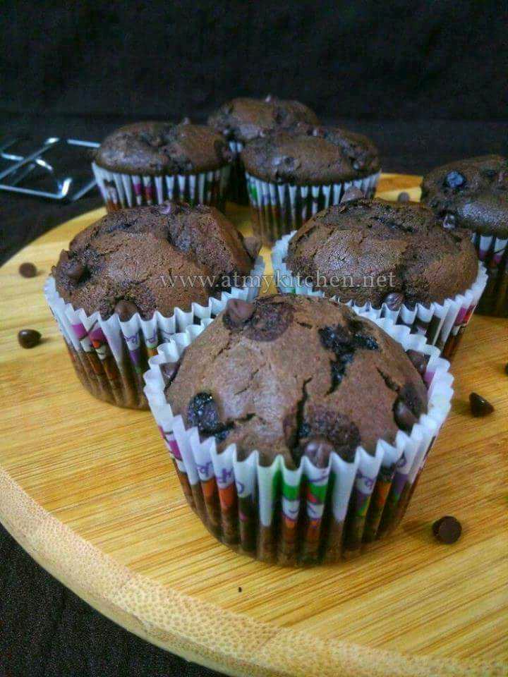 Double Chocolate Muffins (Eggless)