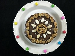 Walnut Biscuits Chocolate no bake cake 