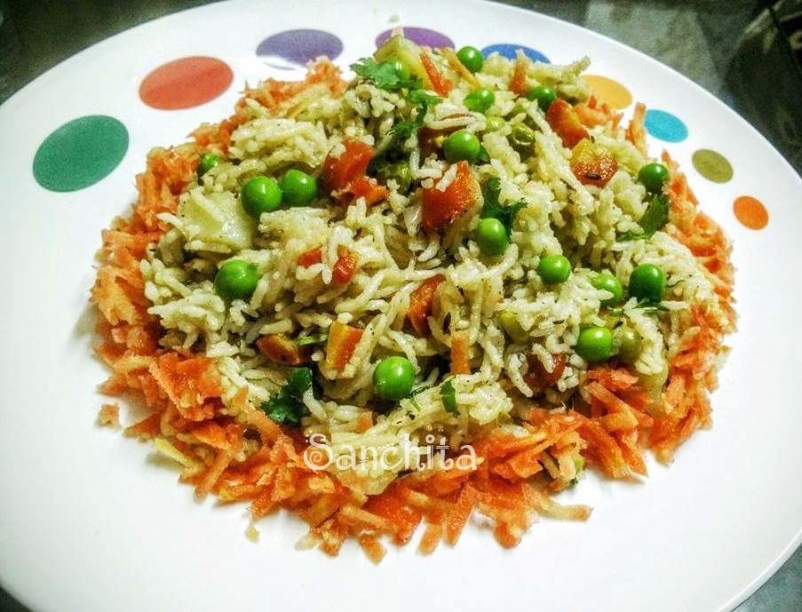 Tricoloured Mix Vegetable Pulao