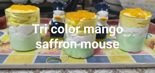 Tri Colour Mango Saffron Mouse