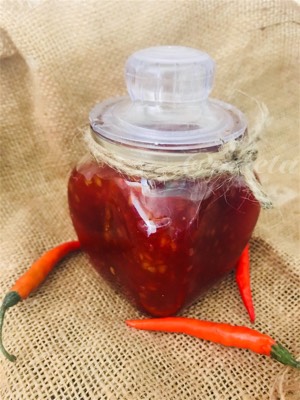 Red Chilli Chutney.. Can be preserved in refrigerator for 2 years.