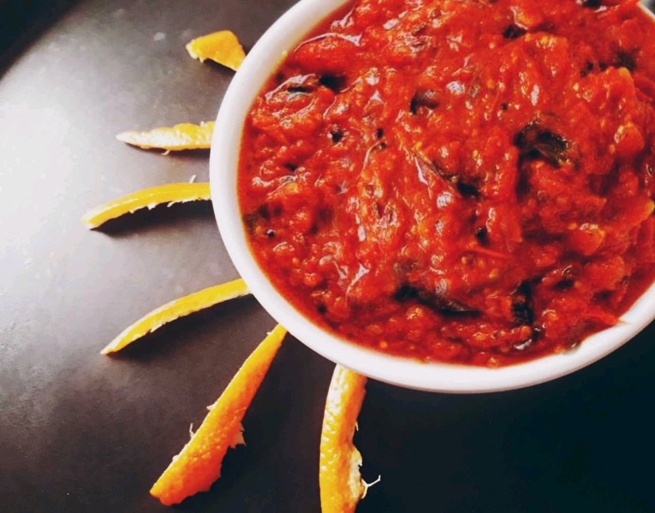 Spicy Tangy Tomato Pickle